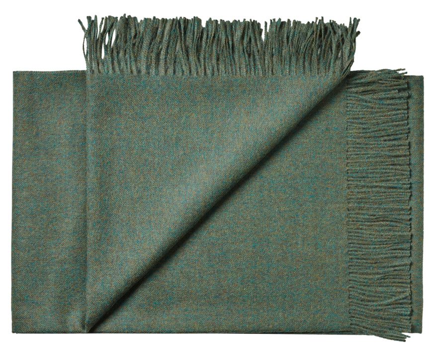 Cusco Halstørklæde fra Silkeborg Uldspinderi i farven Moss Green